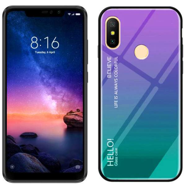 

Чехол TPU Gradient HELLO Glass для Xiaomi Redmi Note 6 Pro Голубой (26948)