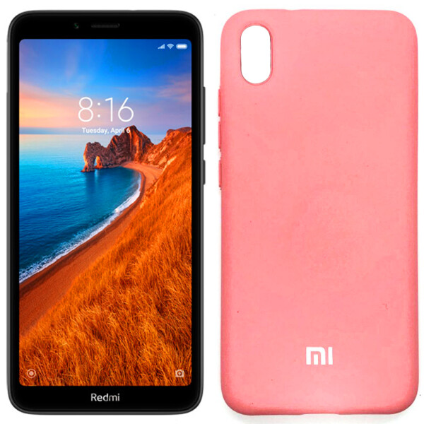 

Чехол силиконовый оригинальный для Xiaomi Redmi 7a Розовый FULL (27142)