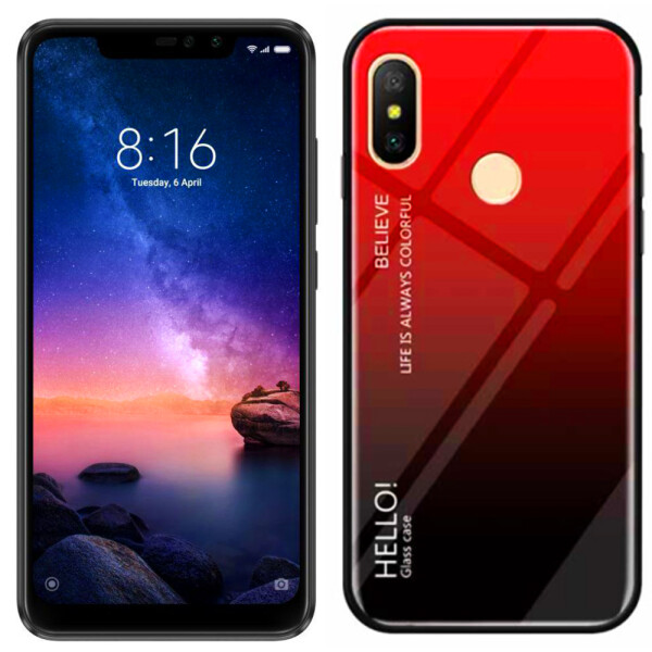 

Чехол TPU Gradient HELLO Glass для Xiaomi Redmi Note 6 Pro Красный (26949)