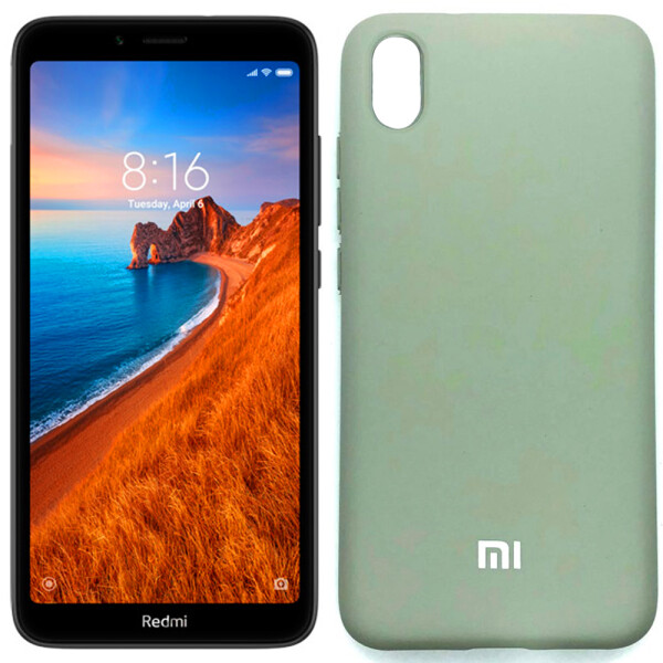 

Чехол силиконовый оригинальный для Xiaomi Redmi 7a Серый FULL (27144)