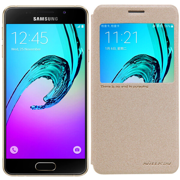 

Чехол NILLKIN Sparkle series для Samsung A310 (A3-2016) Gold (12818)