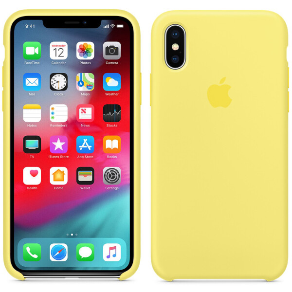 

Чехол силиконовый оригинальный для iPhone Xs Max Лимонный (24672)