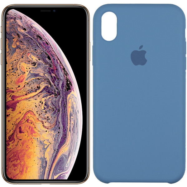 

Чехол силиконовый оригинальный для iPhone Xs Max Васильковый (24675)