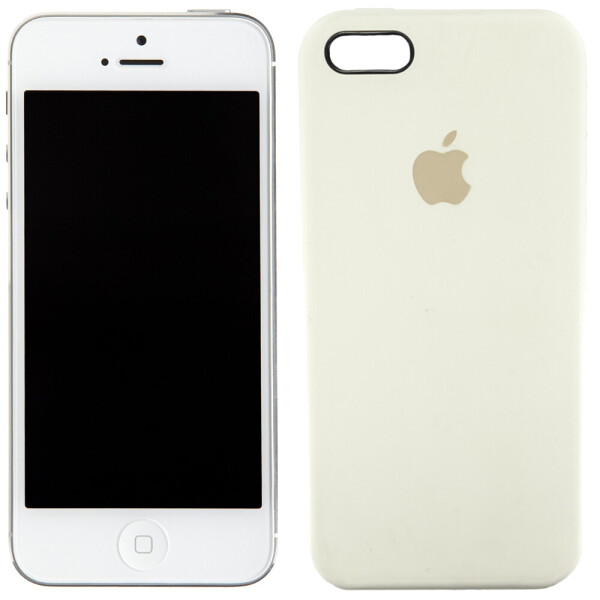 

Чехол силиконовый оригинальный для iPhone 5/5s/SE Молочный (20425)