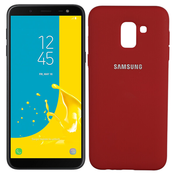 

Чехол силиконовый оригинальный для Samsung J6 2018 Красный FULL (26001)