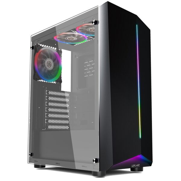 

Корпус 1STPLAYER R6-A-3R1 Color LED Black без БП (6654429)