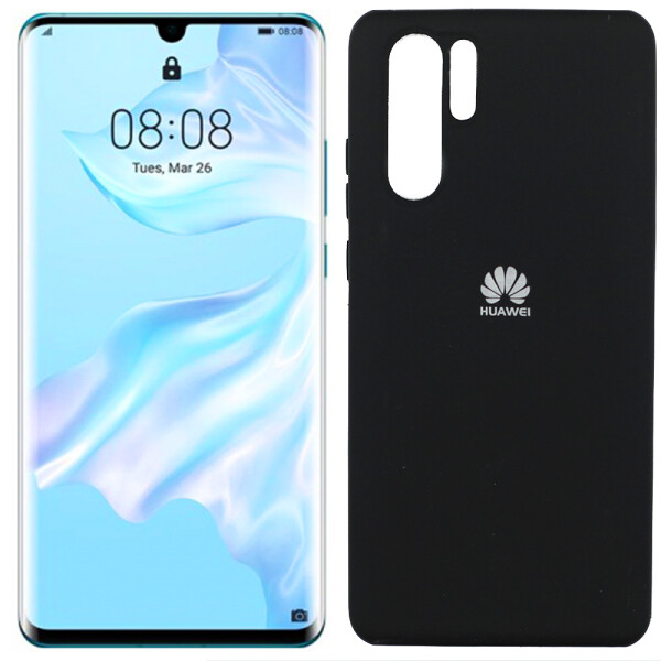

Чехол силиконовый оригинальный для Huawei P30 Pro Черный FULL (26557)