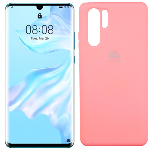 

Чехол силиконовый оригинальный для Huawei P30 Pro Розовый FULL (26556)