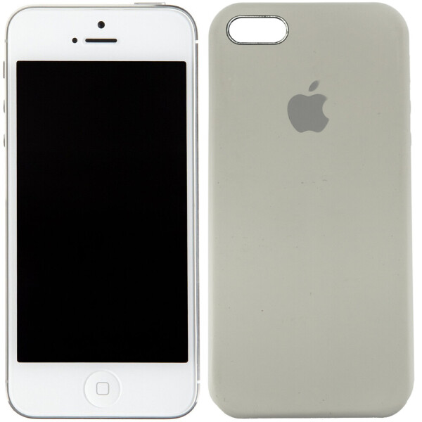 

Чехол силиконовый оригинальный для iPhone 5/5s/SE Серый (20615)