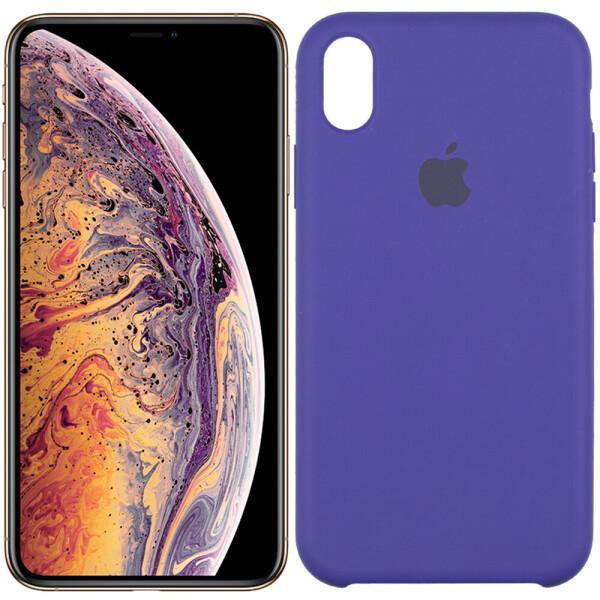 

Чехол силиконовый оригинальный для iPhone Xr Тёмно Фиолетовый (24689)