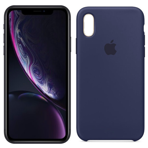 

Чехол силиконовый оригинальный для iPhone Xr Темно Синий (24680)