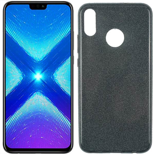 

Чехол силиконовый 3in1 Блёстки для Huawei Honor 8X Black (25814)