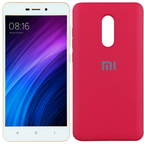 

Чехол силиконовый оригинальный для Xiaomi Redmi Note 4x Вишневый (27155)