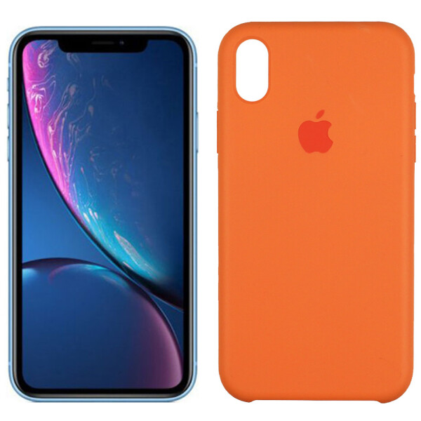 

Чехол силиконовый оригинальный для iPhone Xr Светло-персиковый (24694)