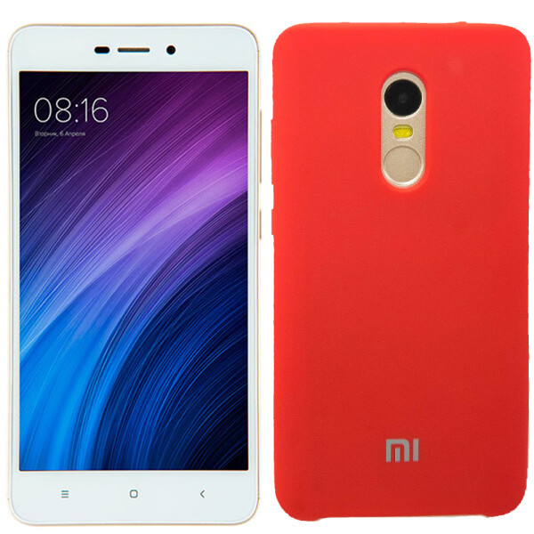 

Чехол силиконовый оригинальный для Xiaomi Redmi Note 4x Красный FULL (26580)