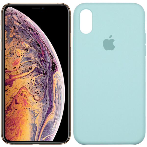 

Чехол силиконовый оригинальный для iPhone Xr Минтоловый (24687)