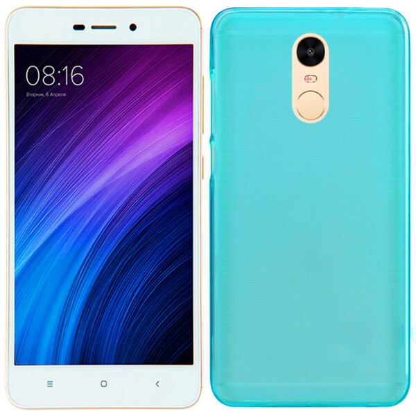 

Чехол силиконовый оригинальный для Xiaomi Redmi Note 4 Blue (13952)