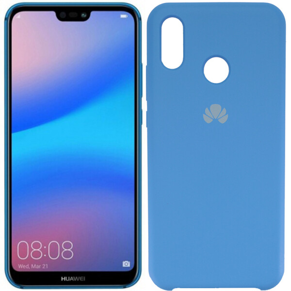 

Чехол силиконовый оригинальный для Huawei P20 Lite Ярко синий (22269)