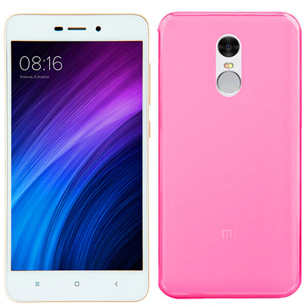 

Чехол силиконовый оригинальный для Xiaomi Redmi Note 4 Pink (13953)