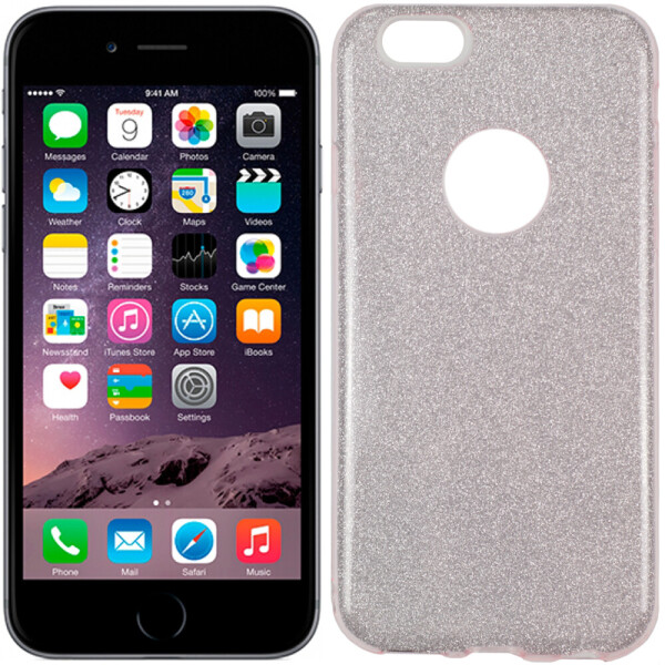 

Чехол силиконовый 3in1 Блёстки для iPhone 6+ Pink (16941)