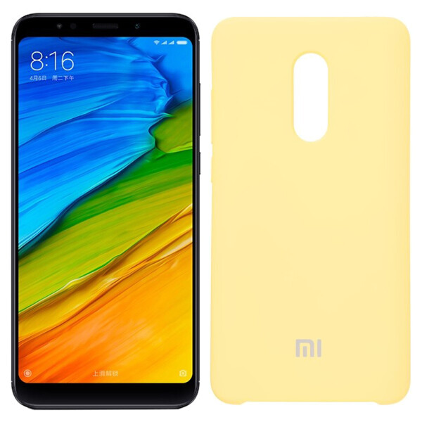 

Чехол силиконовый оригинальный для Xiaomi Redmi 5 Plus Жёлтый (23114)