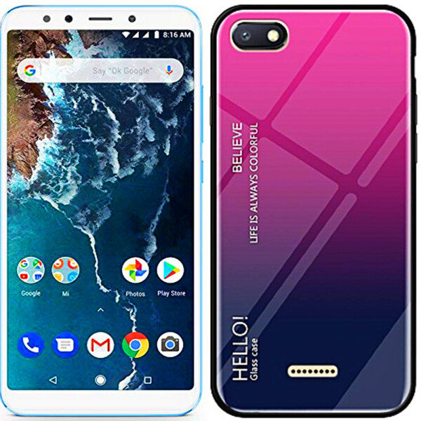 

Чехол TPU Gradient HELLO Glass для Xiaomi Redmi 6a Розовый (26938)