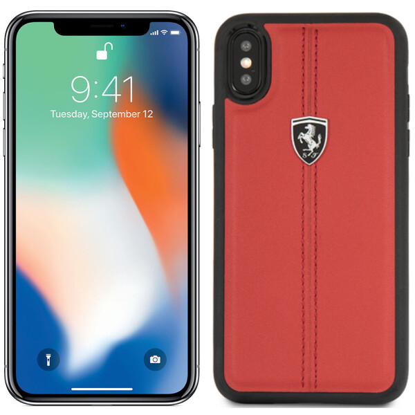 

Чехол Ferrari Heritage Vertical для iPhone X Red (21210)