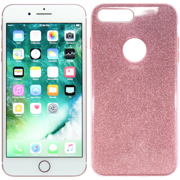 

Чехол силиконовый 3in1 Блёстки для iPhone 7+ Pink (16943)