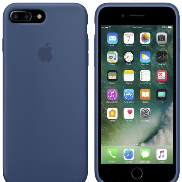 

Чехол силиконовый оригинальный для iPhone 7/8 Plus Морской синий (20448)
