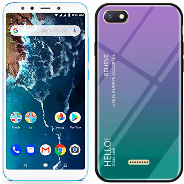 

Чехол TPU Gradient HELLO Glass для Xiaomi Redmi 6a Голубой (26940)