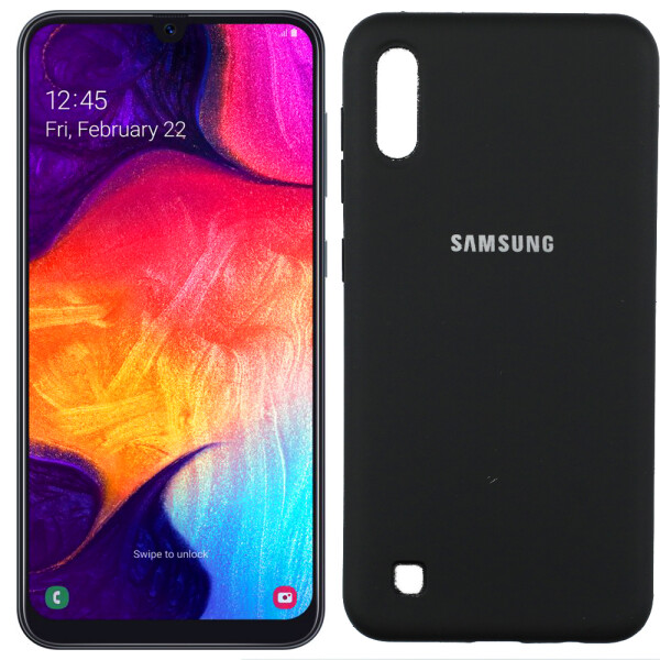 

Чехол силиконовый оригинальный для Samsung A105 Galaxy A10 2019 Чёрный FULL (26457)