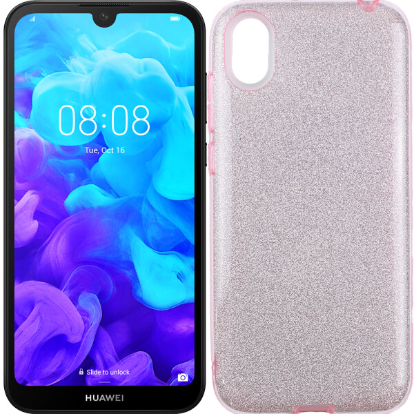 

Чехол силиконовый 3in1 Блёстки для Huawei Y5 2019 Pink (26771)