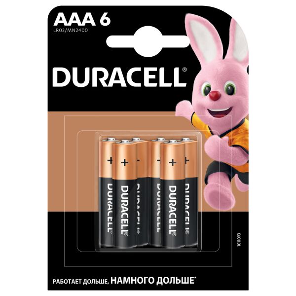 

Батарейка Duracell LR03 MN2400 1х6 шт. (6409632)