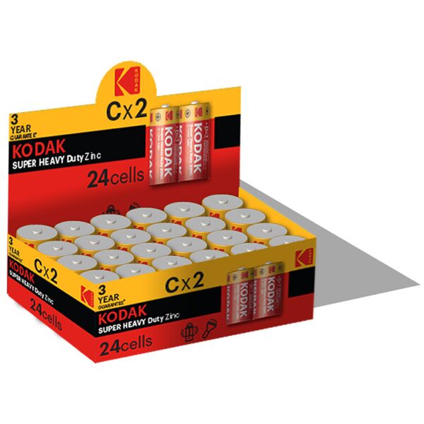

Батарейка Kodak EXTRA HEAVY DUTY R14 коробка 1x2 шт. (6409672)