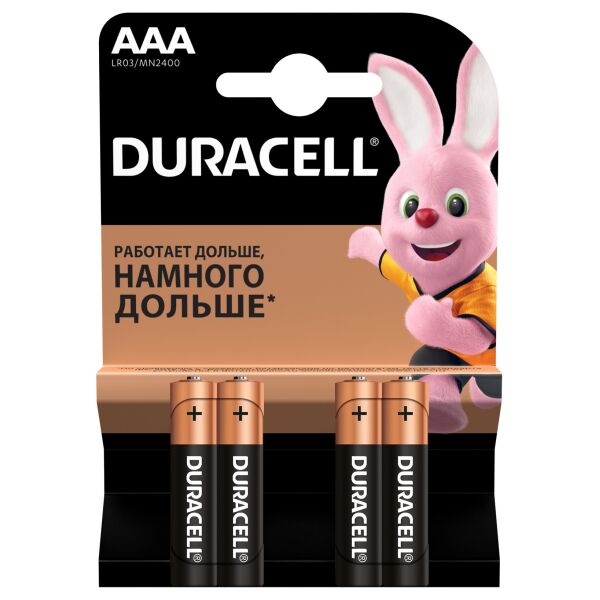 

Батарейка Duracell LR03 MN2400 1x4 шт. (6409629)