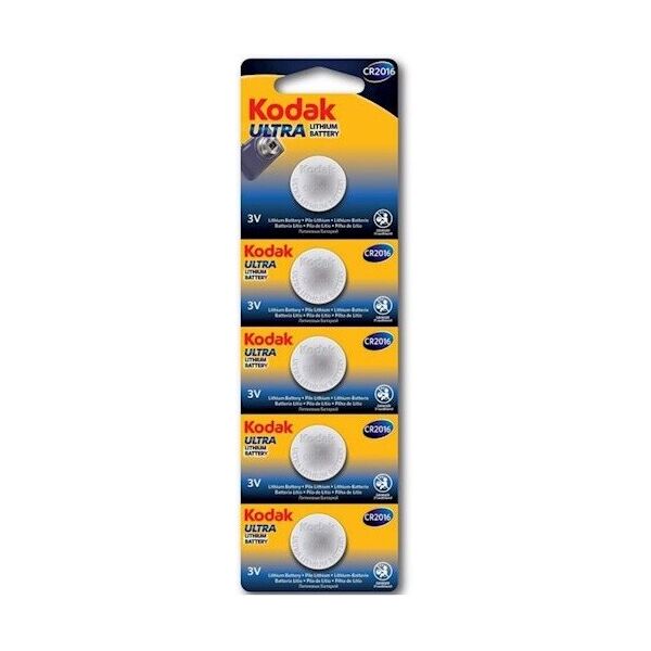 

Батарейка Kodak Ultra lit. CR2016 уп., 1х5 шт. отрывные (6471983)