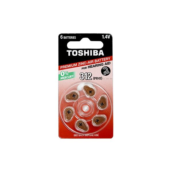 

Батарейка Toshiba PR41 (size 312) 1X6 (6477664)