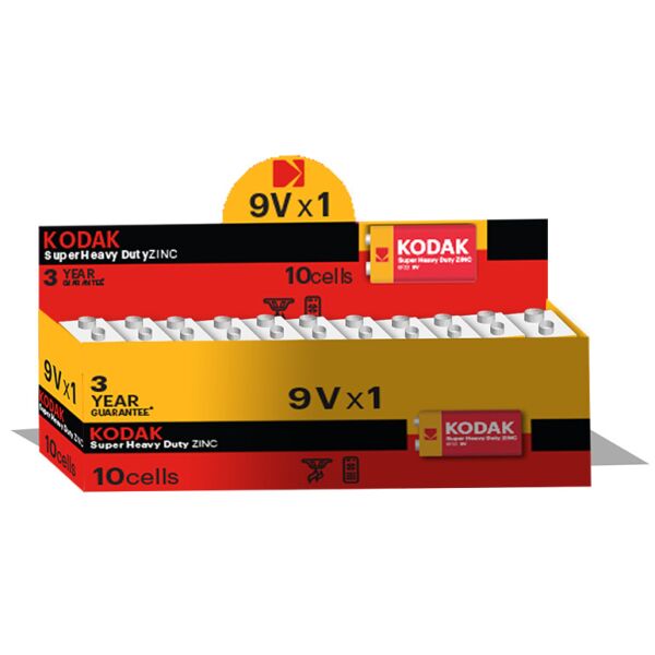 

Батарейка KODAK EXTRA HEAVY DUTY 6F22 1 шт. коробка (6292039)