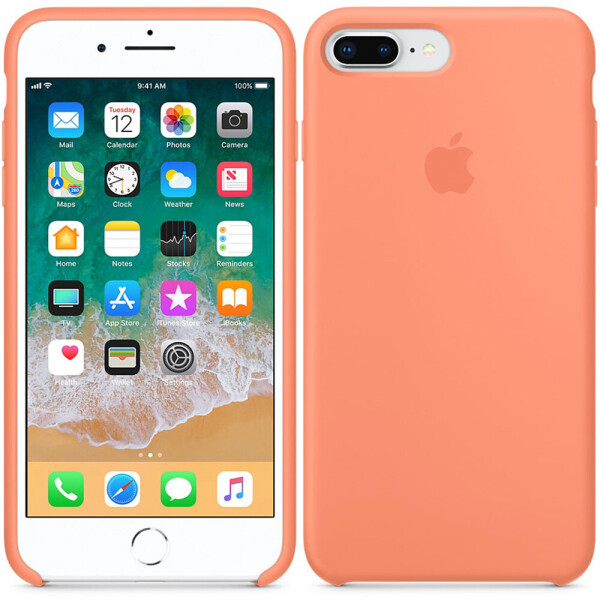 

Чехол силиконовый оригинальный для iPhone 7/8 Plus Светло оранжевый (20441)