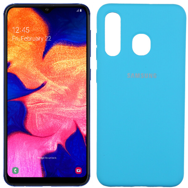 

Чехол силиконовый оригинальный для Samsung A205/305 Galaxy A20/A30 2019 Ярко синий FULL (26466)