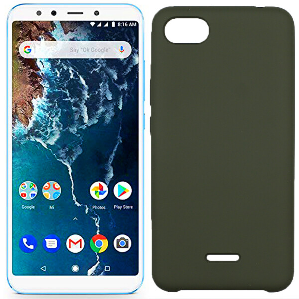 

Чехол силиконовый оригинальный для Xiaomi Redmi 6a Оливковый (27669)