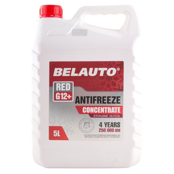 

Антифриз BELAUTO RED G12 + (красный, концентрат) 5L
