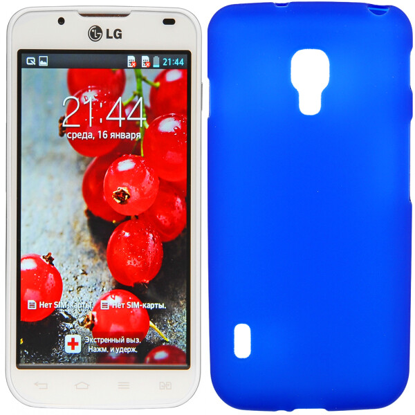 

Чехол силиконовый оригинальный для LG L7 II Dual/P715 Blue (12465)