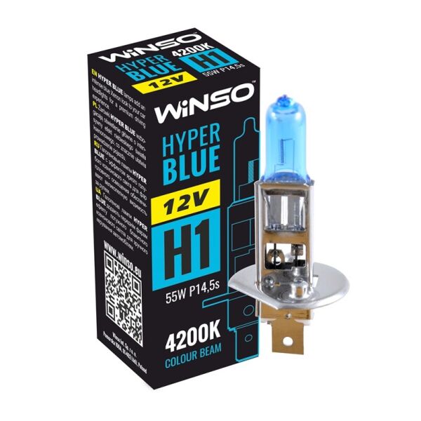 

Галогеновая лампа Winso H1 12V 55W P14.5s HYPER BLUE 4200K