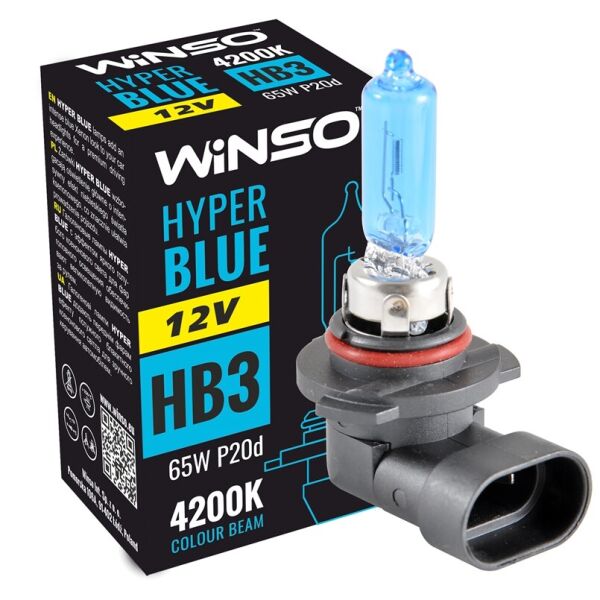

Галогеновая лампа Winso HB3 12V 65W P20d HYPER BLUE 4200K