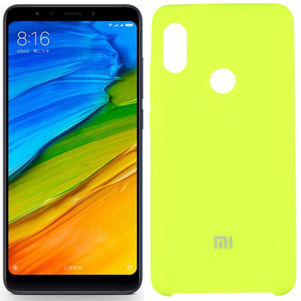 

Чехол силиконовый оригинальный для Xiaomi Redmi Note 5 Pro Ярко Салатовый (23117)