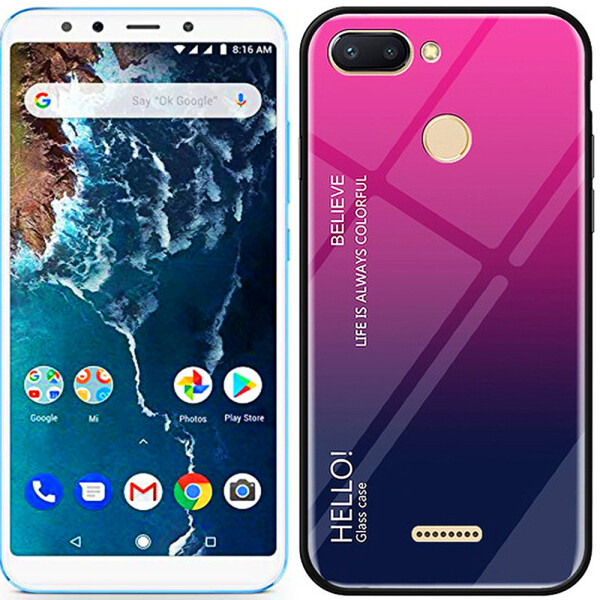

Чехол TPU Gradient HELLO Glass для Xiaomi Redmi 6 Розовый (26935)