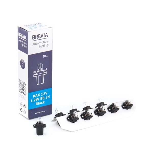 

Лампа накаливания Brevia BAX 12V 1.2W B8.3d Black CP