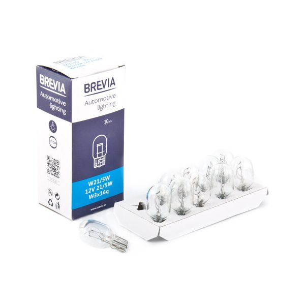 

Лампа накаливания Brevia W21 / 5W 12V 21 / 5W W3x16q CP