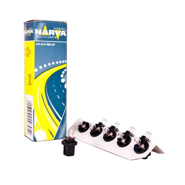 

Лампа накаливания Narva 12V 1,2W B8.5D (BAX10D) Black